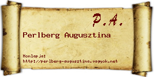 Perlberg Augusztina névjegykártya